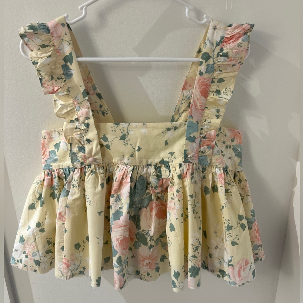 SELKIE Yellow Floral Babydoll Top | M | New